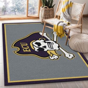College Spirit East Carolina Sport Area Rug For Christmas Team Logo Christmas Gift US Decor