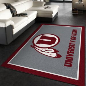 College Spirit Utah Sport Area Rug For Christmas Team Logo Floor Decor Home Decor