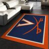 College Spirit Virginia Sport Area Rug Carpet Team Logo Family Gift US Decor