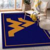 College Spirit West Virginia Sport Area Rug For Christmas Team Logo Christmas Gift US Decor