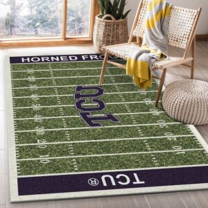 College Texas Christian NFL Team Logo Area Rug