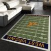 College West Virginia NFL Team Logo Area Rug