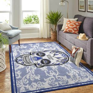 Colorado Rockies Mlb Team Logo Skull Style Nice Gift Home Decor Rectangle Area Rug