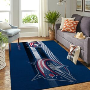 Columbus Blue Jackets Nhl Team Logo Nice Gift Home Decor Rectangle Area Rug