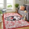 Columbus Blue Jackets Nhl Team Logo Skull Flower Style Nice Gift Home Decor Rectangle Area Rug