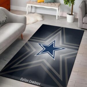 Dallas Cowboys Logo Nfl Team Area Rug Rugs For Living Room Rug Home Decor