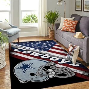 Dallas Cowboys Nfl Team Logo American Style Nice Gift Home Decor Rectangle Area Rug