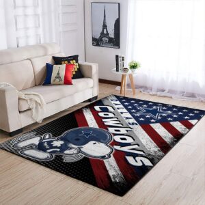 Dallas Cowboys Nfl Team Logo Snoopy Us Style Nice Gift Home Decor Rectangle Area Rug