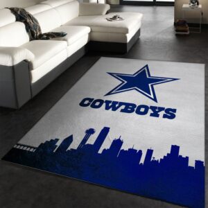 Dallas Cowboys Skyline NFL Area Rug Carpet