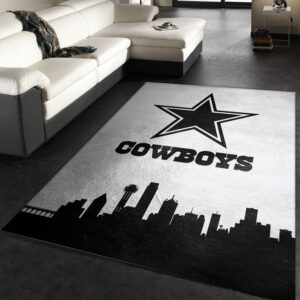 Dallas Cowboys Skyline NFL Area Rug For Christmas