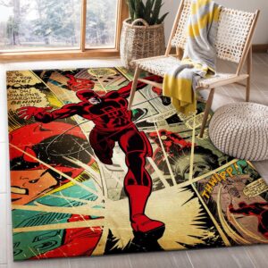 Daredevil Hero Movie Area Rug Living Room Christmas Gift US Decor