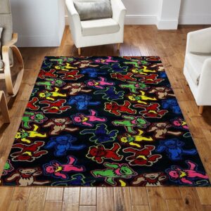 Deadhead Bears Area Rug For Christmas Living Room Rug Home US Decor