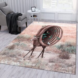 Deer Ver1 Rug Living Room Rug Christmas Gift US Decor