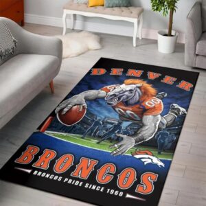 Denver Broncos Broncos Pride Since 1960 Nfl Team Area Rug Rugs For Living Room Rug Home Decor