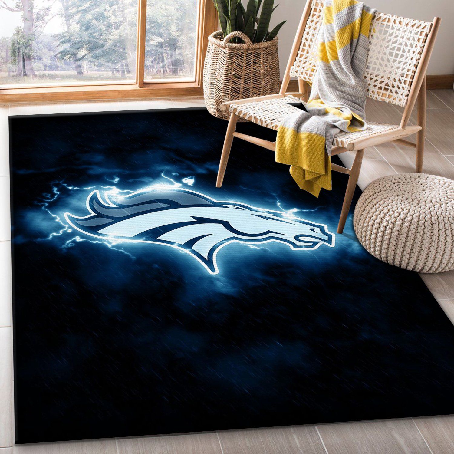 Denver Broncos NFL Rug Bedroom Rug US Gift Decor