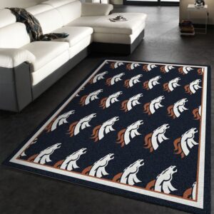 Denver Broncos Repeat Rug Nfl Team Area Rug Carpet
