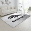 Denver Broncos Silver NFL Team Logos Area Rug