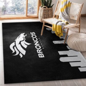Denver Broncos Skyline NFL Area Rug For Christmas
