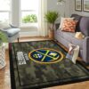 Denver Nuggets Nba Team Logo Camo Style Nice Gift Home Decor Area Rug Rugs For Living Room