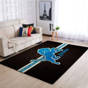 Detroit Lions Area Rug Nfl Football Floor Decor 1910071