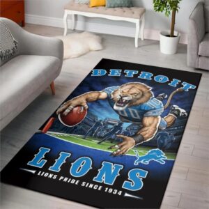 Detroit Lions Lions Pride Since 1934 Nfl Area Rug Rugs For Living Room Rug Home Decor