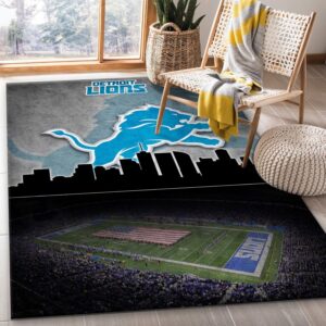 Detroit Lions NFL Rug Bedroom Rug US Gift Decor