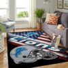 Detroit Lions Nfl Team Logo American Style Nice Gift Home Decor Rectangle Area Rug Rugs For Living Room