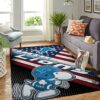 Detroit Lions Nfl Team Logo Snoopy Us Style Nice Gift Home Decor Rectangle Area Rug