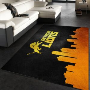 Detroit Lions Skyline NFL Area Rug