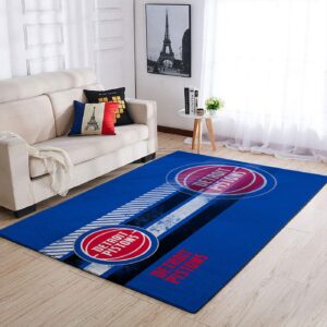 Detroit Pistons Nba Team Logo Nice Gift Home Decor Rectangle Area Rug