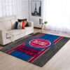 Detroit Pistons Nba Team Logo Wooden Style Nice Gift Home Decor Rectangle Area Rug