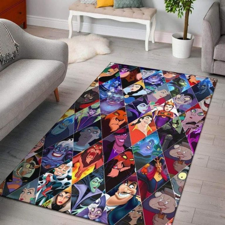 Disney Villains 2 Living Room Area Rug Carpet, Bedroom Rug