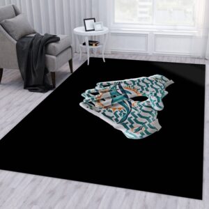 Dolphins Gloves NFL Area Rug For Christmas Living Room Rug Floor Decor Home Decor