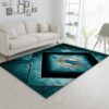Dolphins Stone NFL Christmas Gift Rug Living Room Rug Floor Decor Home Decor