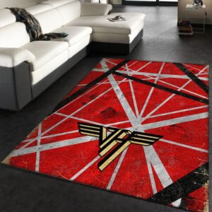 Edward Van H Guitar Area Rug Carpet Living Room Rug Christmas Gift US Decor