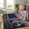 Florida Panthers Nhl Team Logo Wooden Style Nice Gift Home Decor Rectangle Area Rug