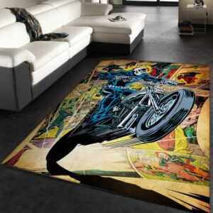 Ghost Rider Hero Movie Area Rug For Christmas Bedroom Floor Decor Home Decor