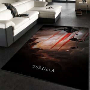Godzilla 2014 Rug Movie Rug Family Gift US Decor