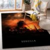 Godzilla Area Rug Art Painting Movie Rugs Family Gift US Decor