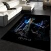 Godzilla Area Rug Art Painting Movie Rugs Floor Decor Home Decor