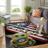Green Bay Packers Nfl Team Logo Baby Yoda Us Style Nice Gift Home Decor Rectangle Area Rug