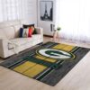 Green Bay Packers Nfl Team Logo Wooden Style Style Nice Gift Home Decor Rectangle Area Rug