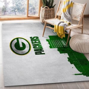Green Bay Packers Skyline NFL Area Rug