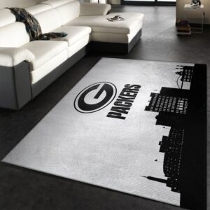 Green Bay Packers Skyline NFL Area Rug For Christmas