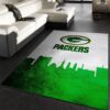 Green Bay Packers Skyline NFL Team Logos Area Rug