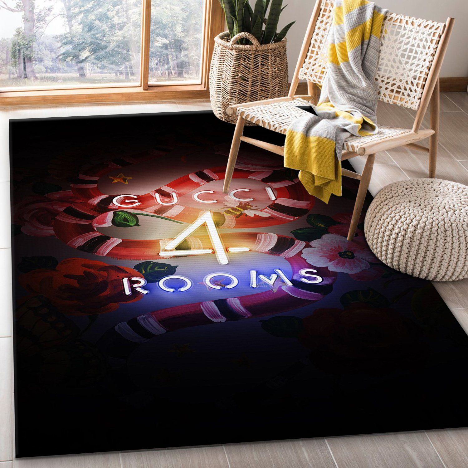 Dapper Lisa Louis Vuitton Vs Gucci Area Rug Fashion Brand Rug Christmas  Gift US Decor - Travels in Translation