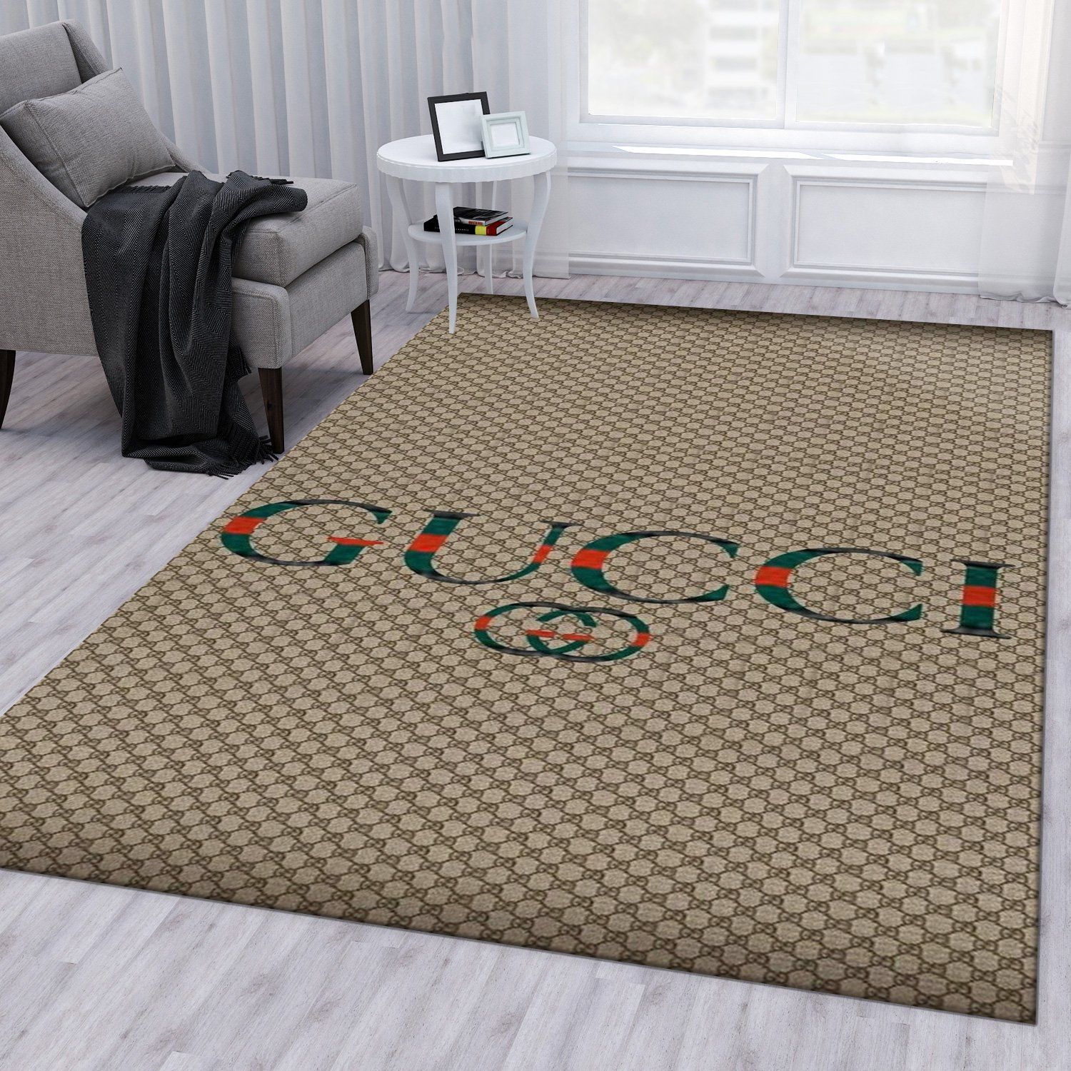 Gucci Ft Supreme Rug Living Room And Bed Room Rug Home Decor