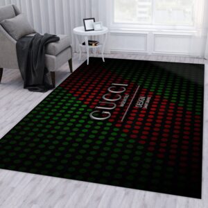 Gucci Fashion Brand Rug Bedroom Rug Family Gift US Decor