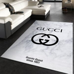 Gucci White Marble Marmor Area Rugs Fashion Brand Rug Christmas Gift US Decor