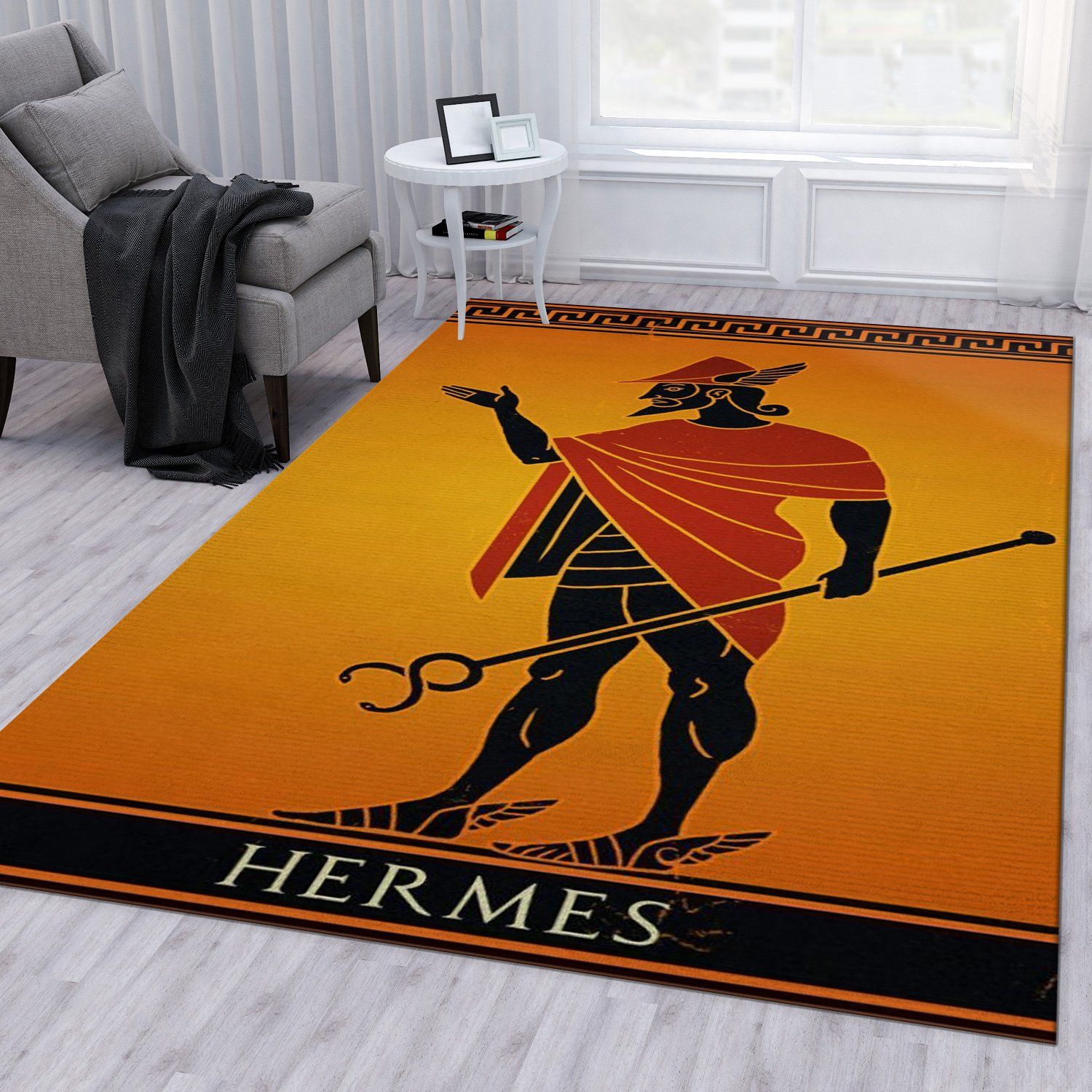 Hermes Ver15 Area Rug Bedroom Rug Family Gift US Decor